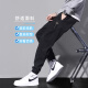 啄木鸟休闲裤男束脚潮牌工装男士2025夏季薄款宽松长裤子 9859黑色 3XL