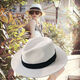 Mo Zilan straw hat women's sun hat Panama pepper hat sunshade sun hat women summer small fresh beach milk white