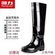 Huili Botas de lluvia para mujeres para hombres en espesas Suelas engrosadas Resistentes y anti-Slip Industrial y zapatos de agua mineros de agua mediana y alta Botas de lluvia altas Botas de lluvia de pesca Mujeres 863 Tubo alto en espesas en espesas Solares de 35 cm 37 37
