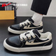 Huili official low-top canvas shoes men's shoes casual sports shoes men's classic student skateboard shoes men's classic/black and white-main picture model 43