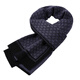 Ordos cashmere scarf men's winter plaid thickened versatile black