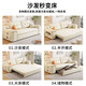 Xiangyu Leichtes Luxusklappfaltsofa Bett Dual-Purple kleine Wohnung Internet Promi Model Teleskop Bett Balkon Schlafzimmer Einzelfunktionsofa Bett bequemer Latex Modell Außendurchmesser: 1,5 Meter + USB + Lautsprecher [kein Aufbewahrung]