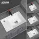 
AOSADI under counter basin with washboard integrated washing tank ceramic washbasin double row balcony washing basin hand basin laundry sink laundry sink 6065+ drain accessories (695*465*225mm) double drain under counter washbasin