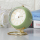Wholesale light luxury style retro small table clock alarm clock metal French classic student bedside desk decorative ornaments off-white
