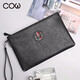 Kuh Herren Handtasche Mode Clutch Bag Herrenbeutel großer Kapazität Umschlagbeutel Casual Handtasche Tasche Herren C-9818 Schwarz