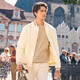 
Mr. Bu Bu’s thin base sweatshirt for men’s silhouette round neck pullover body 2025 new product KT15685 bronze 3XL /190