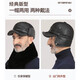 Woodpecker middle-aged and elderly hat men in winter with velvet thickened warm dad grandpa old man leather hat windproof ear protection baseball cap black [gift box] + scarf One size One size [collect and purchase priority delivery]