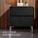 Gujia Home Bedside Table Modern Simple Italian Light Luxury Storage Cabinet Versatile Retro Bedroom Furniture 7882 Black