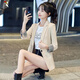 Woodpecker professional small suit jacket for women 2026 spring and autumn new large size loose 200Jin Jin equals 0.5kg casual short suit top black L 100-120Jin Jin equals 0.5kg