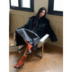 
Fu Zhien black sugar champagne imported from Finland saga fox fur coat fashionable cardigan fur coat winter temperament black L