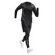 Allen Burton Sports Set la ropa de fitness de secado rápido de los hombres con ropa de entrenamiento de la ropa de bádminton Spring y Autumn Mesa Marathon Sports Set [secado de velocidad, transpirable] Black XL [145-160Jin [Jin equivale a 0.5 kg]]