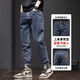 Weiqian jeans men's spring and summer trendy brand Harun stretch loose straight new conical casual long pants for boys 6621 blue 34