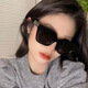 翼麦 YEORMIOYGM墨镜女小书2024新款嫩粉色方框太阳镜女防紫外高级感显脸小 粉框全灰 如图