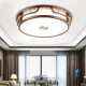 Wood Record New Chinese-style ceiling lamp Chinese-style ceiling lamp solid wood living room lamp antique golden silk sandalwood dining room bedroom LED lighting 9716 square 45x45cm three colors 48w