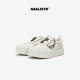 Kaalixto Star Shoes Original National Trend Design Niche Trend New Light-changing White Coconut Sports Canvas Shoes Men and Women White 35