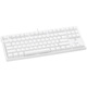 Rapoo K87 customized gaming mechanical keyboard, two-color injection molded keycaps, 87-key layout, five-key hot-swap design, full keys without conflict, K87 white [red axis]