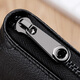 Monbers Real Cowhide Car Box Men's Anti-Demagnetization High-end Card Clip Ultra-Thin Anti-Theft Clip Card Clip Large Capacity Women's Card Clip Simple Black (12 Cards + 2 Functions)