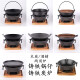 Yeqiu (YEQIU) thickened cast iron commercial griddle pot charcoal carbon stove household traditional old-fashioned pig iron stew pot alcohol stove small hot pot small carbon stove + 18cm threaded hanging pot + 18cm alcohol cup