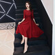 Seidler Toasting Suit Bride 2025 NOUVEAU STYLE MENNATION ANNUELLE SIGNIFICATION SLIM et élégante robe de soirée pour les femmes Robe de retour de fiançailles Bourgogne xxl