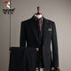Woodpecker (TUCANO) suit men's suit slim Korean style professional suit suit men's business formal sense groom's wedding clothing dark gray (suit + trousers) XL/52