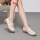 
Red Dragonfly Loafers Women's Spring New Style One-Standard Women's Shoes Thick Heels British Style Small Leather Shoes Women's Singles Shoes WLB14137 Beige 37