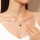 Xingtang Ocean Heart Necklace New Pure Silver Tanzanite Heart-Shaped Necklace Full of Diamonds Fashionable Simple Love Pendant 925 FDDZ-028-Ocean Blue