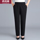 Yu Zhaolin reines Baumwoll mittlere und ältere Frauenhose im Frühjahr und Herbst. Neue Style Lose eng mit hoher Tapferkeit Casual Hosen Hosen Mutterhosen Sport-Jogginghosen plus Fleece Black-689# 2xl (empfohlen 115-135jin [Jin gleich 0,5 kg]))