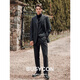 BUSYCON autumn gray wool suit men's suit high-end British style groom wedding dress slim casual suit formal suit dark gray (three-piece suit top + vest + pants) 54 reference weight 165-175Jin Jin is equal to 0.5 kg
