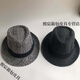 Qian Lianyu men's autumn and winter woolen top hat men's top hat Shanghai Tang Xiaohongshu Internet celebrity British woolen jazz hat Xu Wenqiang style-black style 58cm