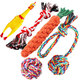 Cute Star Pet Dog Toy Anti-Crush Teeth Cleaning Set Cotton Rope Braided Ball Interactive Training Screaming Chicken Dog Supplies