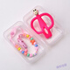 Baby Teether Toy Chewing Monkey Baby Chewing Fun Silicone Boiled 0-12 Months Pink Monkey (Storage Box)
