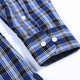 Mailyard/Melya Langarmes Hemd reine Baumwollgeschäftsmodes-Hemd Casual Plaid Long Futter 679 Blaues graues Netz M/40s