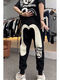 
Chang Luzhu 2023 Spring and Autumn New Japanese Trendy Brand New Fu. Shen Trendy Buddha Head Large Print Men's Casual Loose Waiting Pants 9903 Printed Leisure Pants Black New Style One Size m