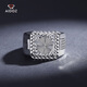 Aido Diamond Men's platinum ring square platform round ring platinum pt950 fashionable and lively ring weighing 16.8-17.0 grams + delivery certificate