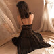
Manyan sex underwear products pure sexy pajamas thong transparent stepmother skirt high-end attack speed black silk robe 9696