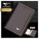 SEPTWOLVES genuine leather business card holder for men, large-capacity card holder, men's ultra-thin small card holder, multiple card slots, change, ID card holder, youth gift box, C model with hidden buckle