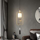 Heliang All Copper Neues chinesisches Stil kleine Kronleuchter Single Head -Nacht -Lampe Chinesische Teeraum Bar Kronleuchter Eingangsflur Lampe 9925 Ein Stil Fulu Chaole - schwarzes Rubgold - mit drei Farben Glühbirnen