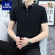 Romon Revers kurzärmeligte T-Shirt Trendy Herren Sommer Solid Color T-Shirt hübsches Polo-Hemd hochwertige Leitmänner Qy702 Gelb m hübsch neuer Stil
