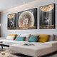 Little Lulin Living Sala Decorating Pintura de color negro, blanco y gris pintura colgante Sofá Muro Mural moderno de pared de pared oeste simple pintura de alces
