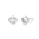 Mengjinyuan PT950 platinum earrings, crown temperament earrings, birthday gift for girlfriend, about 1.7g