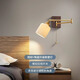 Zhong Shuai Japanese retro style folding wall lamp bedroom bedside designer all copper living room creative pull rope switch retractable lamp D model all copper + ceramic stepless dimming