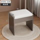 Xunqiao Makeup Chair Home Girls Bedroom Dressing Table Stool Petal Chair Makeup Stool Light Luxury Manicure Backrest Chair Light Gray + White Leather (Dressing Stool)