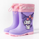Новые водонепроницаемые привязки для шнурки Sanrio Kulomi Melody Детская обувь средней дождь девочки Студенческие резиновые сапоги 248073 Куломи пряжка + хлопковое внутреннее дно 200 мм [внутренняя длина 20,6 см]