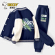 Snoopy Children's Suit Autumn and Winter Boys Baseball Uniforms Handsome and Trendy Children's Clothes Boys' Jackets Big Children's Casual Winter Clothes Women's Sliding Nubi Navy + Label Nubi Navy 140 cm (140cm)