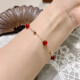 
Yashilif Yashilif s925 silver 5223 0358 9764 temperament and fashionable red agate necklace bracelet earrings set YL-5223 necklace