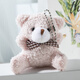 Migne de dessin animé mini noeud papillon ours court en peluche poupée de jouet sac Car Keychain Pendant Poll Brown