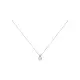 AJIDOU Ajidou 925 Silver Austrian Pearl Necklace Necklace Simple Pendant Clavicle Chain Send Girlfriend Wife Mother Holiday Gift Not Easy To Fade Silver White