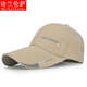 Shilan Lunsa Hat Men's Sunscreen Baseball Cap Korean Style Casual Trendy Outdoor Autumn and Winter Middle-aged Peaked Cap Summer Sports Fishing Hat Dark Beige Adjustable
