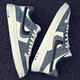 
New casual and handsome Hong Kong style breathable versatile shoes Korean style trendy high-top trendy shoes student height-enhancing fashion white shoes 6210 four-season model blue 43
