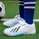 Tangcun Football Chaussures pour enfants tf ongles brisés Velcro pour garçons et filles Élèves de l'école primaire professionnels Formation de tailles pour enfants de taille spéciale 6199 Bailan Velcro 29 Taille de chaussures de sport standard